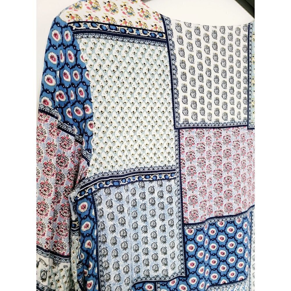 Listicle Patchwork Boho Lightweight Tassel 3/4 Wi… - image 6